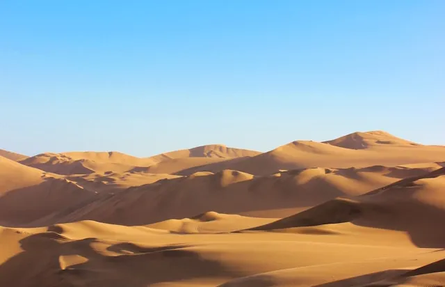 Sand dunes of the Huacachina oasis in the Peruvian desert